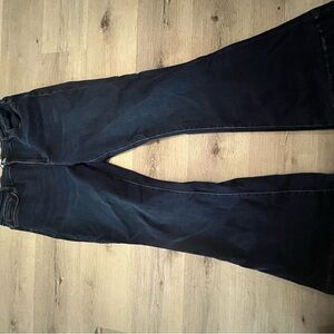 Velvet Black Flare Wide Leg Jeans